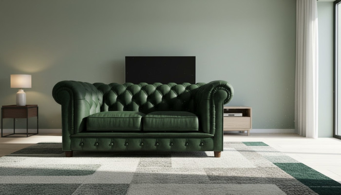 Chesterfield Luxury 2 miejsce do siedzenia Sofa Podkładka Sofa Materiał Kanapy Ustawić Nowe