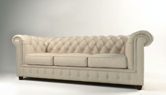 Design Chesterfield Sofa Couch Podkładka Sofy Kanapy Siedziba Ustawić Skóra