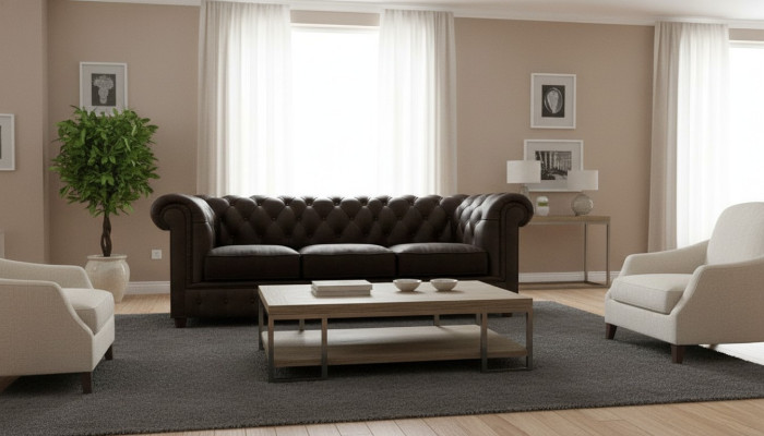Klasyczna kanapa Chesterfield Sofa 3 miejsce do siedzenia Sofy Sofy Podkładka trzyosobowa