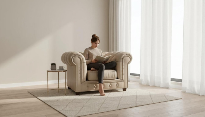 Elegancki design Chesterfield Podkładka Fotel TV Siedziba Lounge Club Włókienniczy