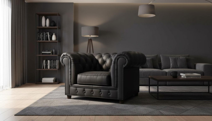 Elegancki design Chesterfield Fotel Podkładka TV Siedziba Lounge Club Włókienniczy