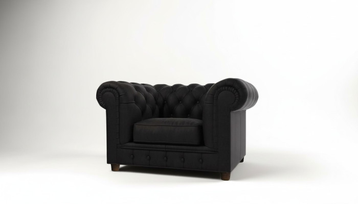 Elegancki design Chesterfield Fotel Podkładka TV Siedziba Lounge Club Włókienniczy