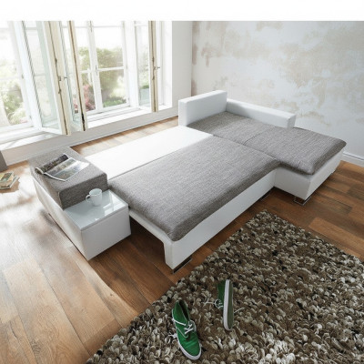 Projekt sofy rozkładanej Narożnikowa kanapa w kształcie litery L Funkcja łóżka włókienniczego Couch Sofas Materiał