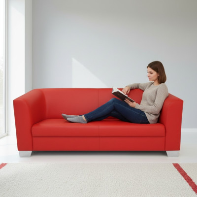 Sofa 3 miejsce do siedzenia Design Sofy Podkładka Kanapy Relaks Skóra Nowoczesna Trzyosobowa Nowość