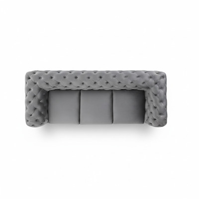 Designerska Sofa 3 miejsce do siedzenia Chesterfield Couch Podkładka Sofy Kanapy Trzyosobowa Siedziba