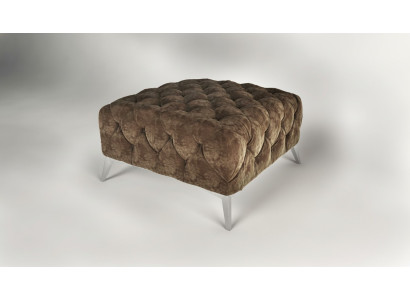 Podnóżek Ottoman Puff Chesterfield Stołek Podkładka Ottoman Design Aksamit