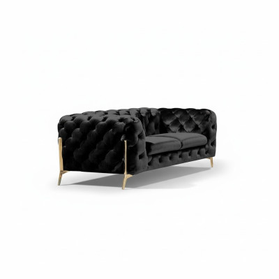 Design Chesterfield Sofa 2-miejsce do siedzenia Kanapa Aksamit Podkładka Włókienniczy Sofy Dwumiejscowe Nowa