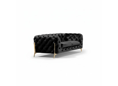 Design Chesterfield Sofa 2-miejsce do siedzenia Kanapa Aksamit Podkładka Włókienniczy Sofy Dwumiejscowe Nowa