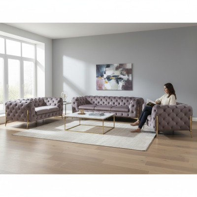 Projektant Chesterfield Zestaw sofowy Sofa Kanapa Podkładka Zestaw 321 Zestaw Siedzisko Nowy