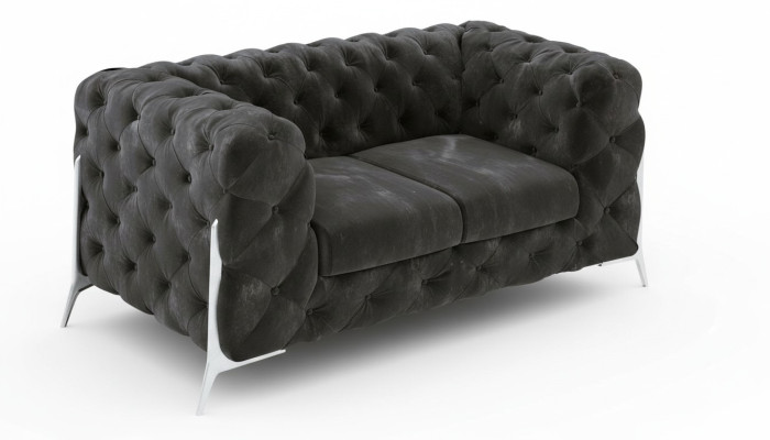 Chesterfield Couch 2 miejsce do siedzenia Podkładka Siedziba Materiał Włókienniczy Kanapy Skóra Sofy Sofa