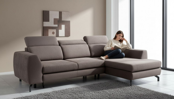 Design Narożnikowa kanapa Sofa rozkładana Funkcja łóżka Couch Włókienniczy Podkładka Sofy Podstawa łóżka