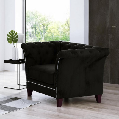 Chesterfield Fotel Couch Podkładka 1 miejsce do siedzenia Aksamit Design Couches Sofy dekoracyjne