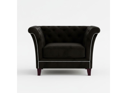 Chesterfield Fotel Couch Podkładka 1 miejsce do siedzenia Aksamit Design Couches Sofy dekoracyjne