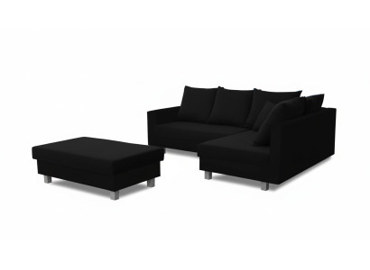 Sofa Narożnikowa kanapa L-Shape z Puff Design Sofa Narożnikowa kanapa Kanapa Podkładka Włókienniczy Sofy Nowość