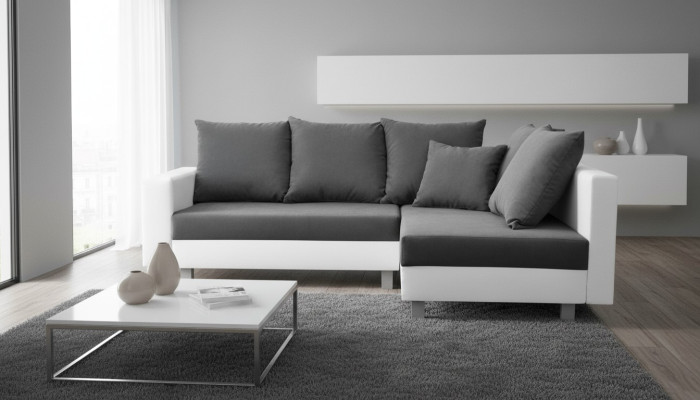Żywy krajobraz Narożnikowa kanapa Sofa w kształcie litery L kanapa Włókienniczy Skóra podnóżek