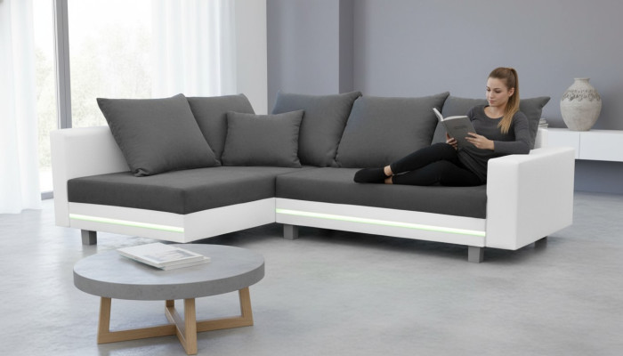 Narożnikowa kanapa Żywy krajobraz Sofa Couch L Shape Podkładka Couchen Skóra Design
