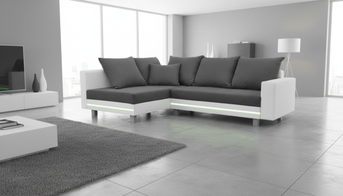 Narożnikowa kanapa Żywy krajobraz Sofa Couch L Shape Podkładka Couchen Skóra Design
