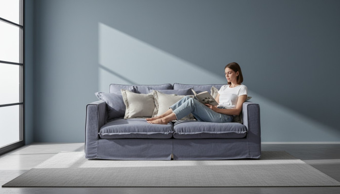 Sofa 3 miejsce do siedzenia sofy materiałowe luksusowe kanapy kanapy duża Podkładka Lümmel 240cm