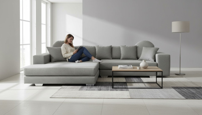 Narożnik kanapa duży Narożny Zestaw narożny Podkładka Sofa Kanapy Sofy Żywy krajobraz Nowy
