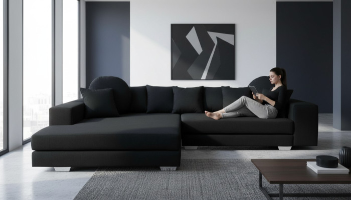 Narożnik kanapa duży Narożny Zestaw narożny Podkładka Sofa Sofy Kanapy Żywy krajobraz Nowy