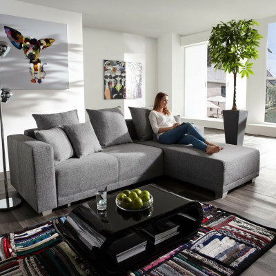 Narożnikowa kanapa Sofa w kształcie litery L Podkładka sofy Żywy krajobraz tkanina sofa Stołek kanapy