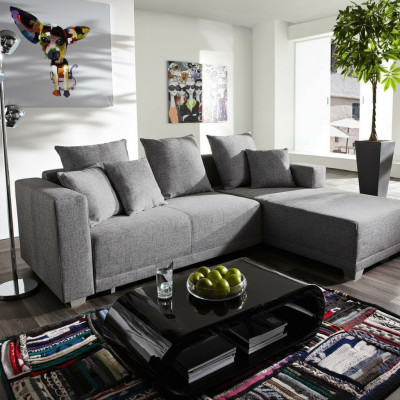 Narożnikowa kanapa Sofa w kształcie litery L Podkładka sofy Żywy krajobraz tkanina sofa Stołek kanapy
