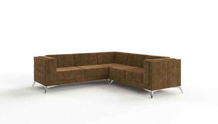 Design Narożnikowa kanapa Sofa Lform Couch Podkładka Klasyczne Kanapy Narożnik Sofy Brązowe Nowe