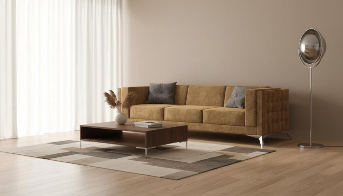 miejsce do siedzenia Sofa Podkładka Sofa Włókienniczy Materiał Chesterfield Couches Ustawić trzyosobową