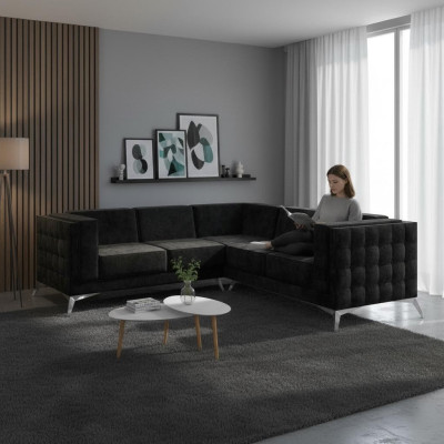 Kanapa w kształcie litery L Żywy krajobraz Narożnikowa kanapa Ustaw Modern Design Sofa Włókienniczy Materiał nowość