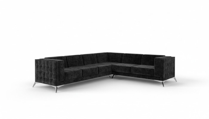 Narożnikowa kanapa Sofa Chesterfield Zestaw Tapicerowany Kanapa Żywy krajobraz L-shape Design Nowość