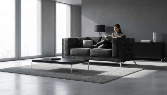 Sofa 2 miejsce do siedzenia Material Couch Włókienniczy Dwumiejscowy Design Nowoczesna Siedziba Podkładka Sofy