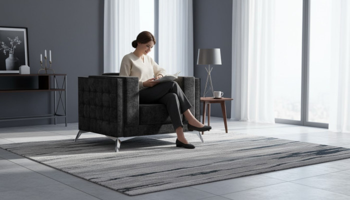 Chesterfield Fotel Couch 1 miejsce do siedzenia Sofa Włókienniczy Materiał Kanapy Podkładka Nowość