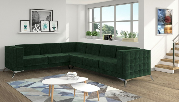 Materiał Kanapa w kształcie litery L Żywy krajobraz Narożnikowa kanapa Ustawić Design Nowoczesna Sofa Nowość