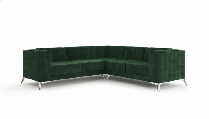 Sofa Chesterfield Couch w kształcie litery L Żywy krajobraz Ustaw Design Classic