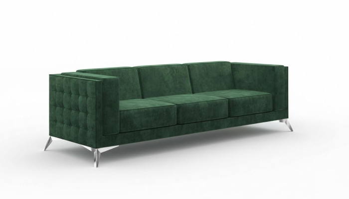 Kanapa trzyosobowa 3-miejscowa do siedzenia Podkładka Sofa Włókienniczy Materiał Chesterfield Couch Ustawić