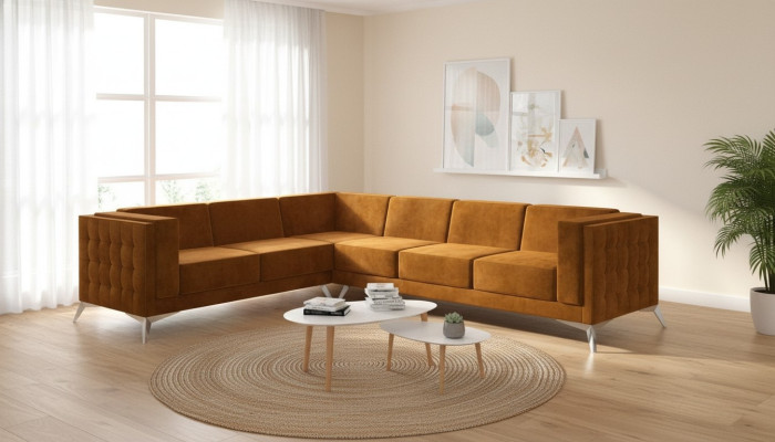 Sofa tekstylna Couch Żywy krajobraz Ustawić Design Nowoczesna Sofa Narożnikowa kanapa