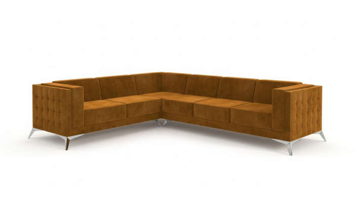 Narożnikowa kanapa Materiałowa kanapa w kształcie litery L Żywy krajobraz Ustawić Design Nowoczesna Sofa