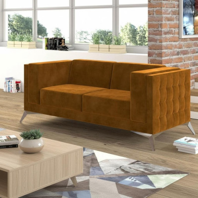 Dwumiejscowe 2 miejsce do siedzenia Chesterfield Podkładka Kanapa Materiał Kanapy Sofa Siedziba Ustawić