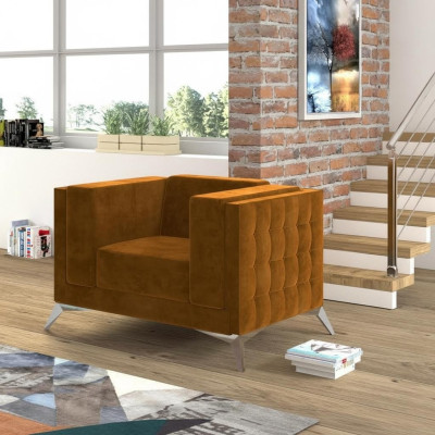 Chesterfield Fotel Couch 1 miejsce do siedzenia Material Couchen Podkładka Nowa Sofa TV