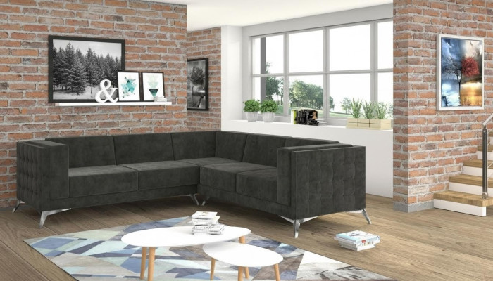 Żywy krajobraz Narożnikowa kanapa Sofa w kształcie litery L kanapa dekoracyjny projekt kanapa Włókienniczy nowoczesny