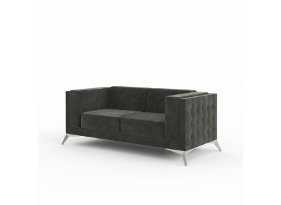 Chesterfield Couch Sofa Podkładka 2 miejsce do siedzenia Kanapy Siedziba Ustawić Sofy Szare Nowe