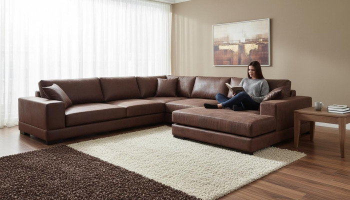 Duża Sofa Kanapa Narożnikowa kanapa Vintage xxl Podkładka Narożnik Ustawić Żywy krajobraz