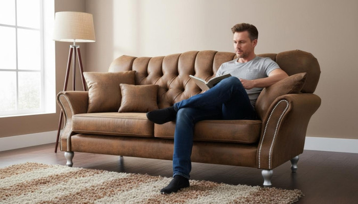 Vintage Chesterfield Zestaw sofowy Couch Podkładka Sofa Skóra 3+1 miejsce do siedzenia Zestaw