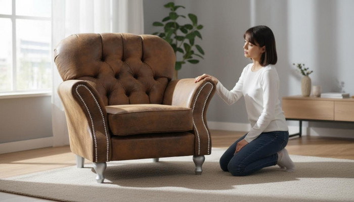 Design Fotel 1 miejsce siedzące Brown Włókienniczy Luxury Club Lougne Sofa TV Chesterfield