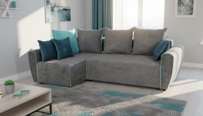 Duża Sofa Kanapa Narożnikowa kanapa Sleep xxl Podkładka Narożnik Ustawić Materiał Żywy krajobraz