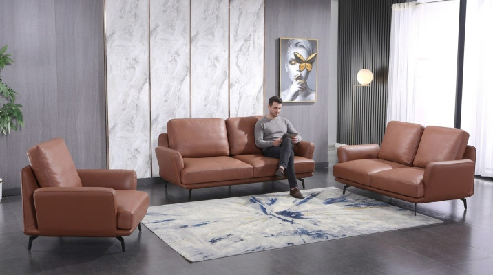 Zestaw sofowy 3+2 miejsce do siedzenia skórzana sofa kanapa Żywy krajobraz Ustawić Design Modern