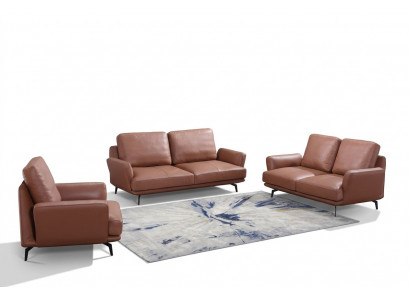 Zestaw sofowy 3+2 miejsce do siedzenia skórzana sofa kanapa Żywy krajobraz Ustawić Design Modern