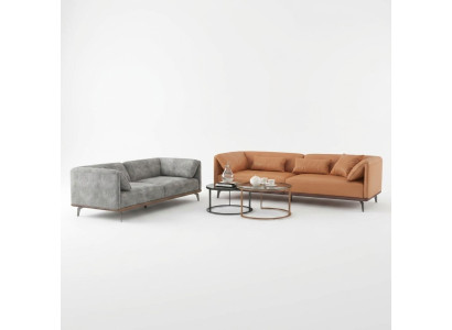 Zestaw sofowy 3+2+1 skórzana sofa kanapa Żywy krajobraz Ustaw projekt nowoczesnej sofy
