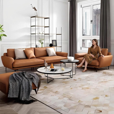 Zestaw sofowy 4+3+2 skórzana sofa kanapa Żywy krajobraz Ustawić Design Modern Sofa
