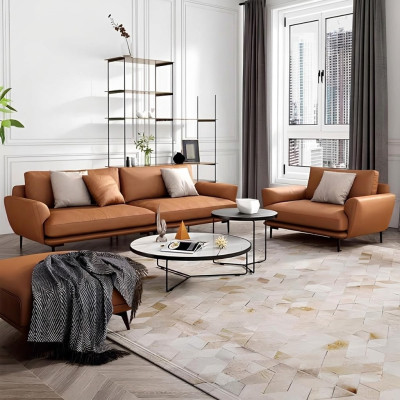 Zestaw sofowy 4+3+2 skórzana sofa kanapa Żywy krajobraz Ustawić Design Modern Sofa